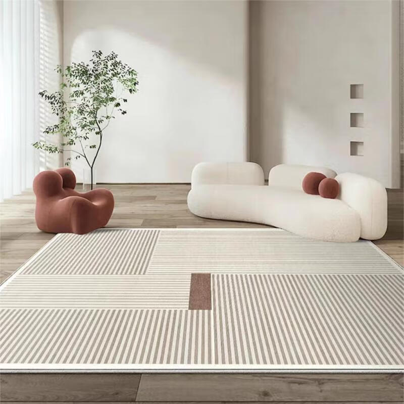 Mengting Crystal Velvet Living Room Carpet, Skin-Friendly Comfortable Dirt-Resis...