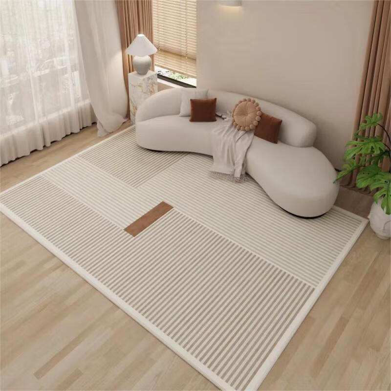 Mengting Crystal Velvet Living Room Carpet, Skin-Friendly Comfortable Dirt-Resis...
