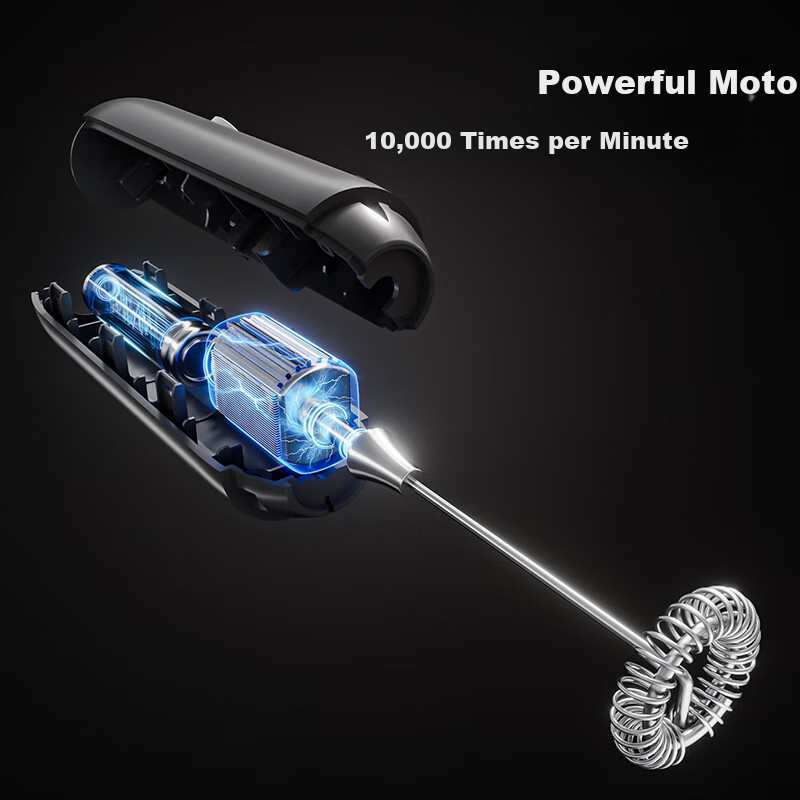 Jingzao Milk Frother, Portable Coffee Maker Milk Frother, Home Mini Electric Han...