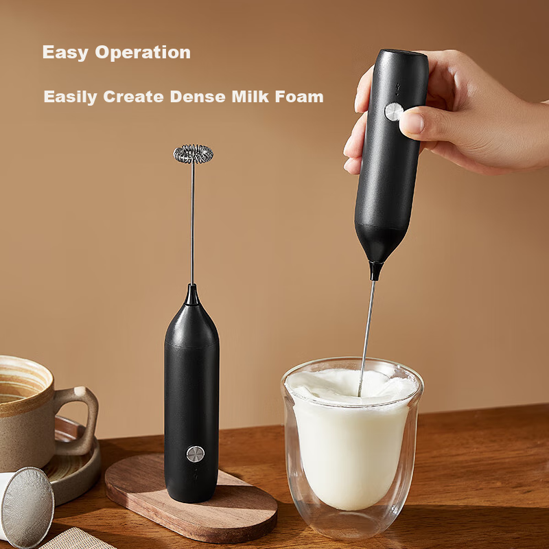 Jingzao Milk Frother, Portable Coffee Maker Milk Frother, Home Mini Electric Han...