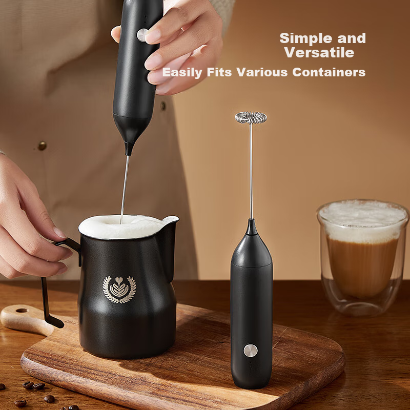Jingzao Milk Frother, Portable Coffee Maker Milk Frother, Home Mini Electric Han...