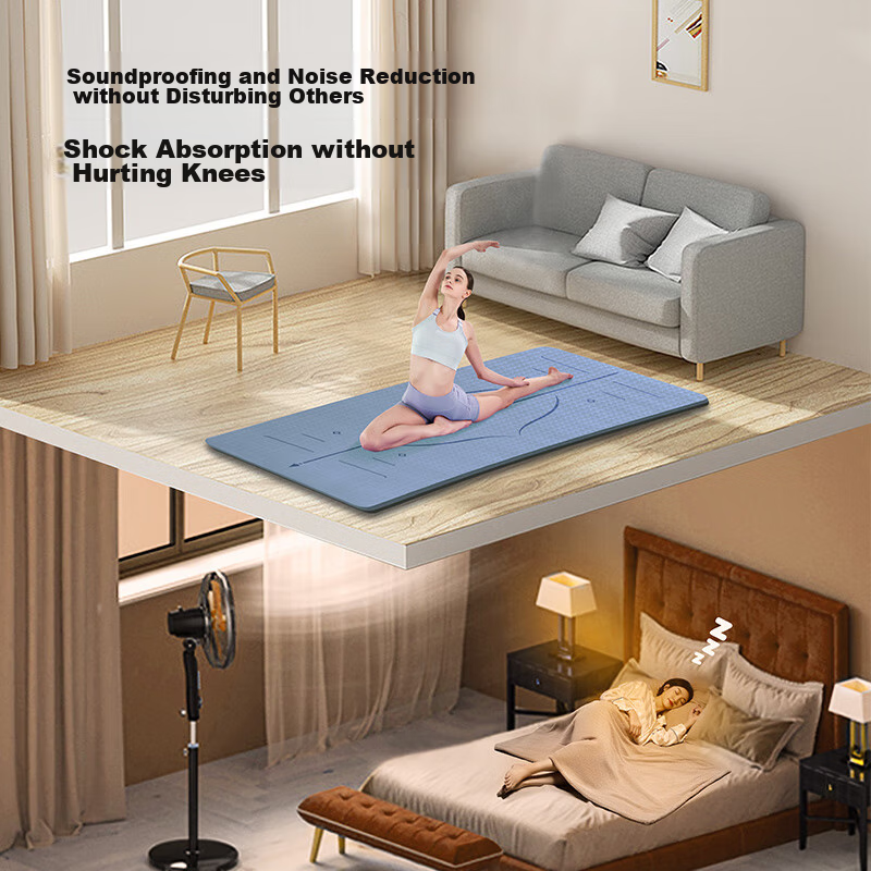 Huixun JD's Own Brand, Fitness Mat Yoga Mat, Widened 80cm, Thickened, Jump Rope,...