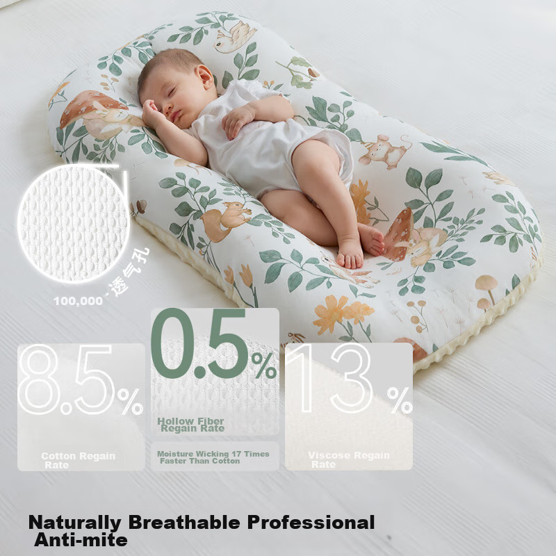 Taoqibaby Portable Baby Bed, Anti-Startle Crib, Movable And Washable, Sleep Aid...