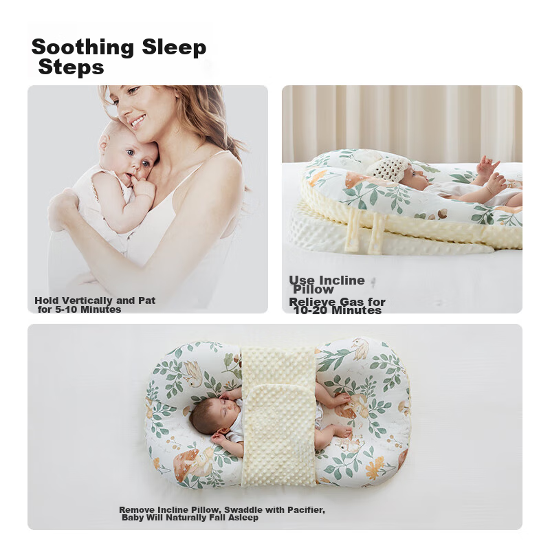 Taoqibaby Portable Baby Bed, Anti-Startle Crib, Movable And Washable, Sleep Aid...