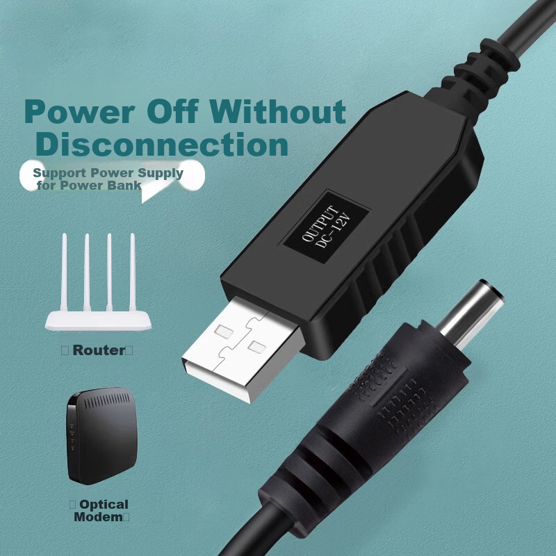Xuanyi USB Boost Cable 12V/1A Round Head 5.5mm Power Bank Mobile Power Supply Co...