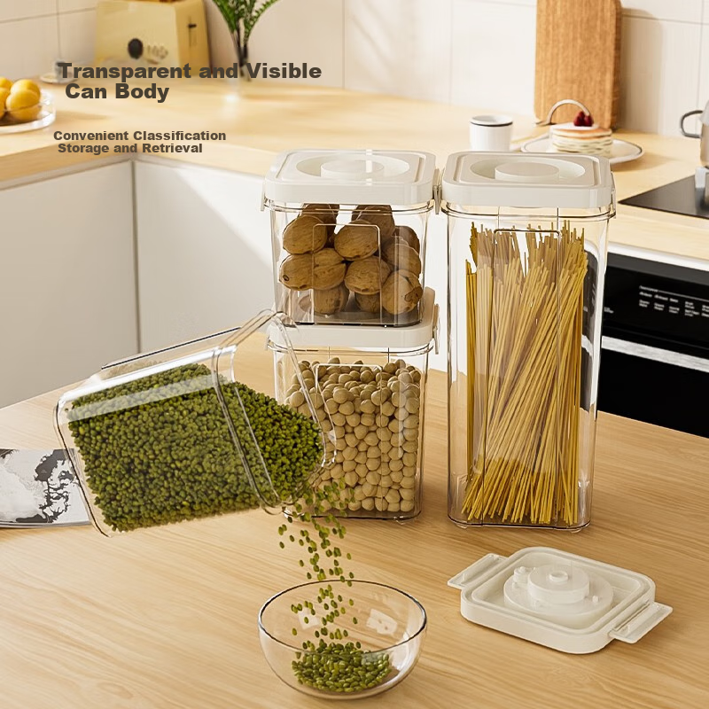 Jingzao Airtight Food Storage Containers, Press-Seal Vacuum Seals for Grains, Ki...