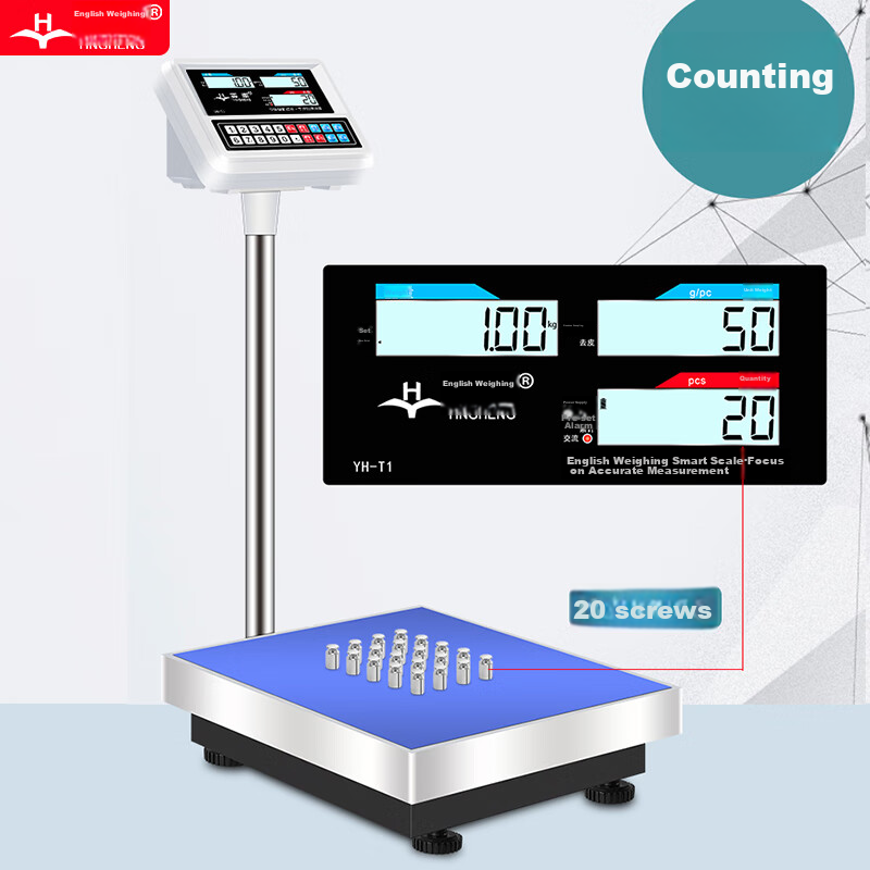 Electronic Scale for Commercial Use, Kilogram Scale, High-Precision Platform Sca...