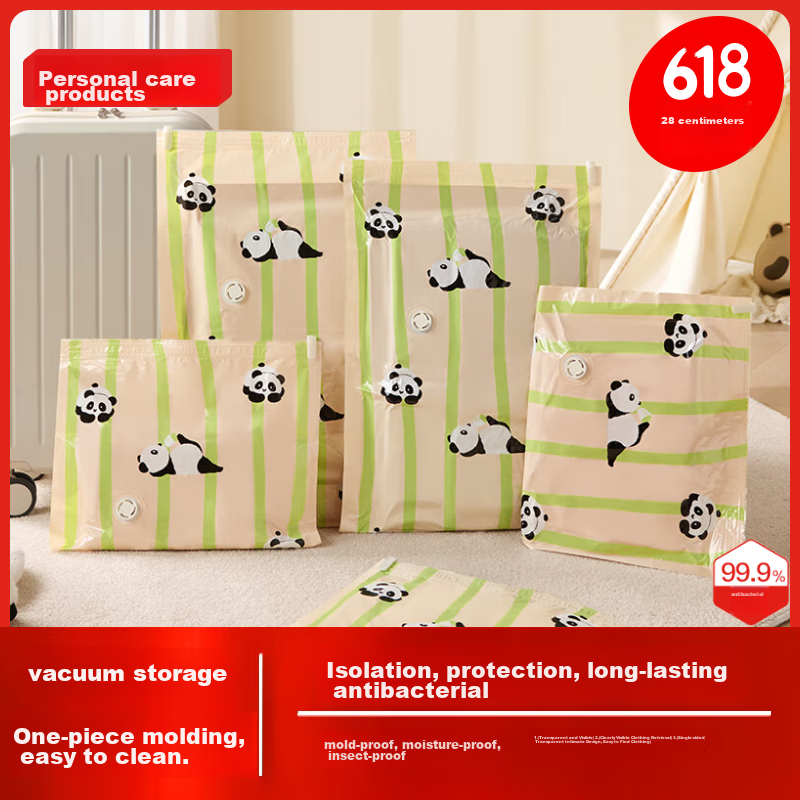 Jingzao Antibacterial Vacuum Compression Bags, No Pumping Required, for Baby Clo...