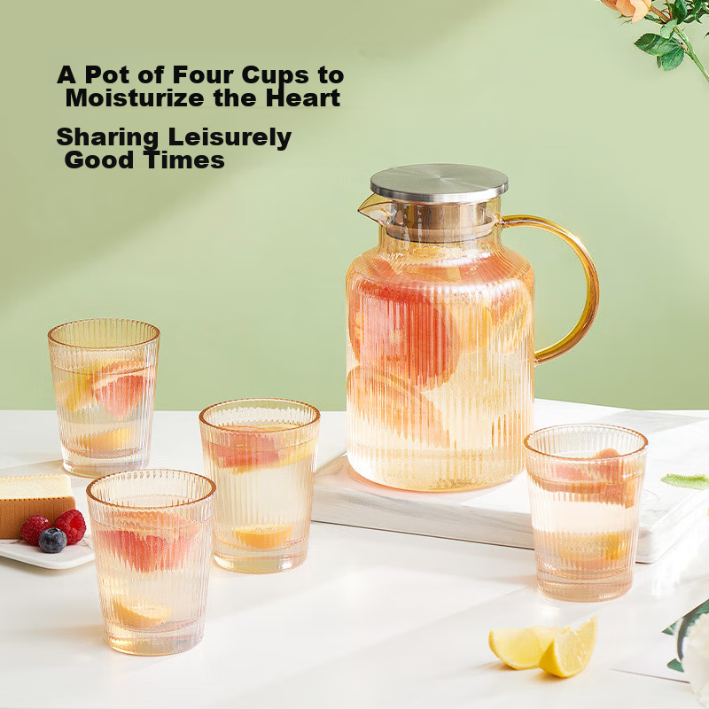 Jingzao Hot Water Pitcher, Heat-Resistant High-Temperature Tea Infuser Cup Cold...