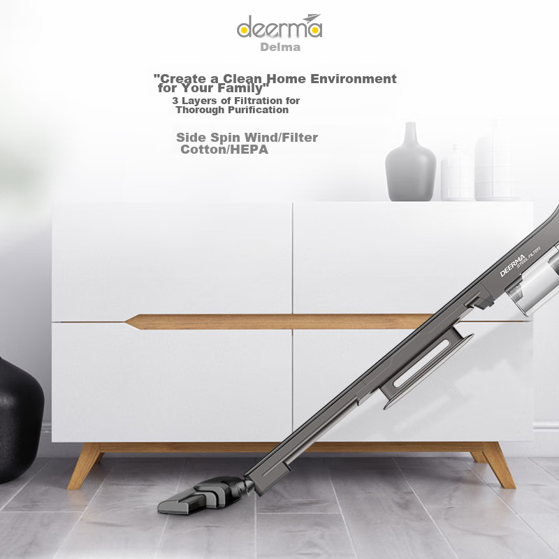 Deerma Small Household Upright Vacuum Cleaner DX700S, Handheld Vacuum for Home U...