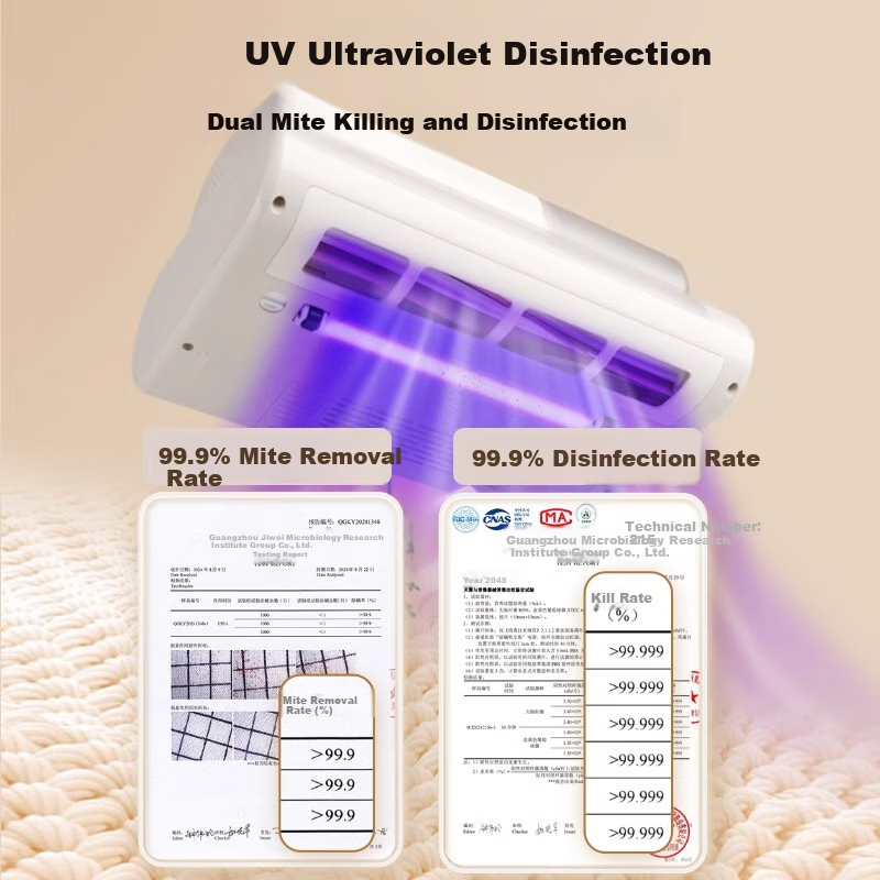 Bear Mite Removal Device Household Bed Double Cup Roller Brush Mite Vacuum Clean...