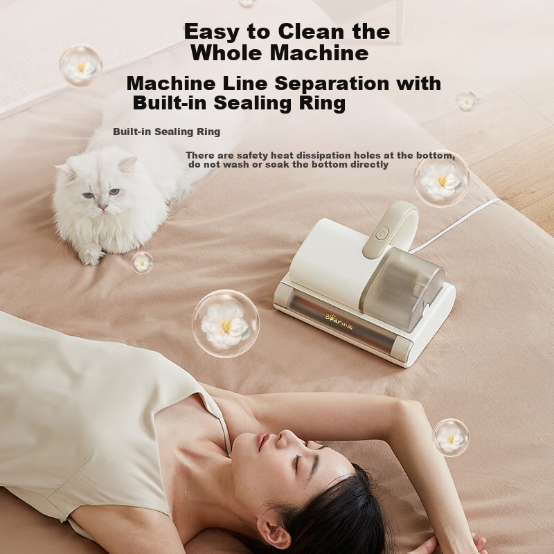 Bear Mite Removal Device Household Bed Double Cup Roller Brush Mite Vacuum Clean...