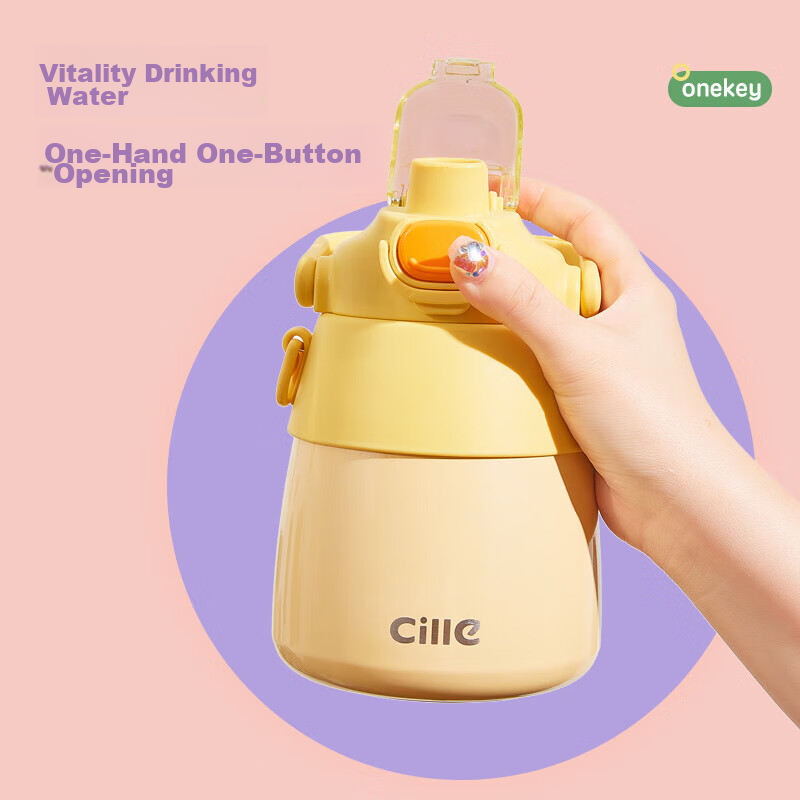 Xile Double-Drinking Large-Capacity Insulated Tumbler for Women, Stylish High-Ca...