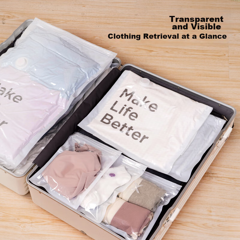 Jingzao Pilot Vacuum Storage Bags Travel Packing Compression Bags 6-Piece Set [W...