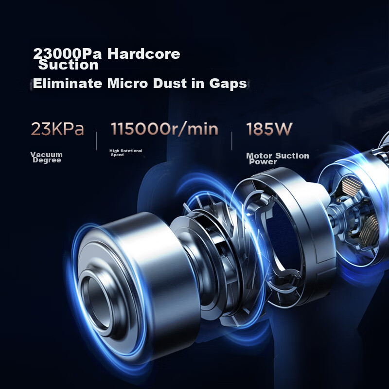 Midea Vacuum Cleaner Q3 Green Cordless Handheld Vacuum for Home Use, High-Power...