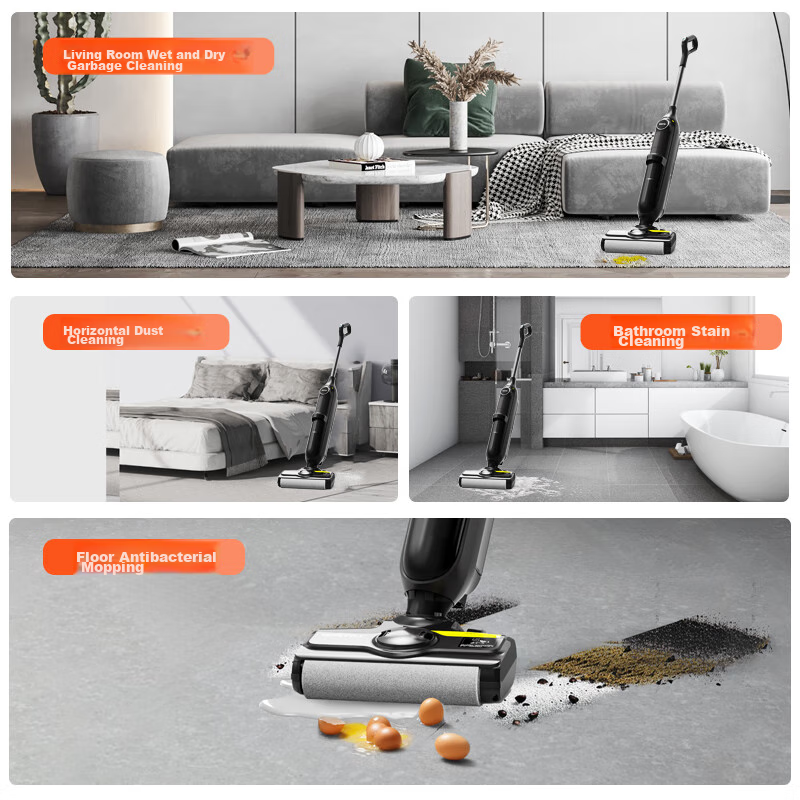 Yili Handheld Cordless Vacuum Cleaner, All-In Mop And Vacuum for Home Use, Elect...