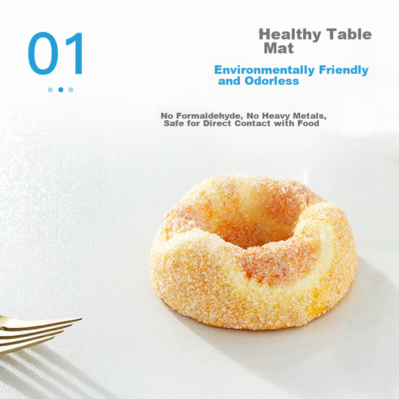 Gusi Round Table Mat, Transparent Circular Coffee Table Cover, PVC Dining Table...