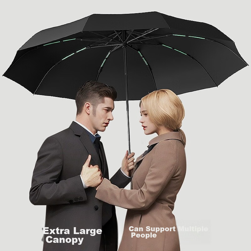 ZUODU Fully Automatic Umbrella, Rain Gear, Reverse Umbrella, Double-Ribbed, Larg...