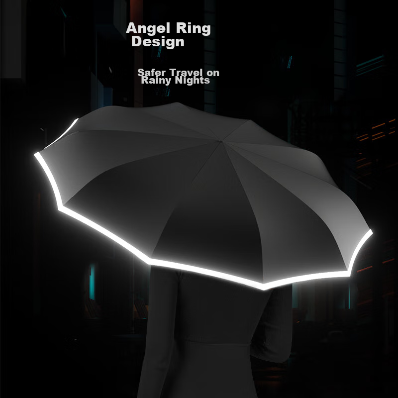 ZUODU Fully Automatic Three-Fold Umbrella, Portable Folding Umbrella for Men And...