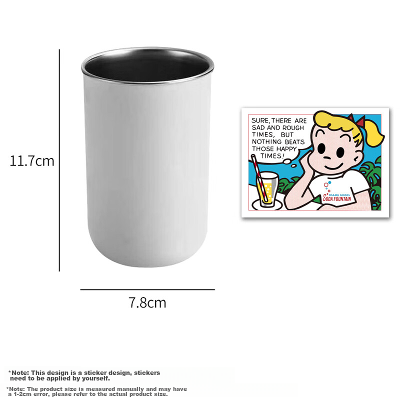 Jiebishi Japanese-Style Stainless Steel Mouthwash Cup, Couple's Toothbrush Cup,...