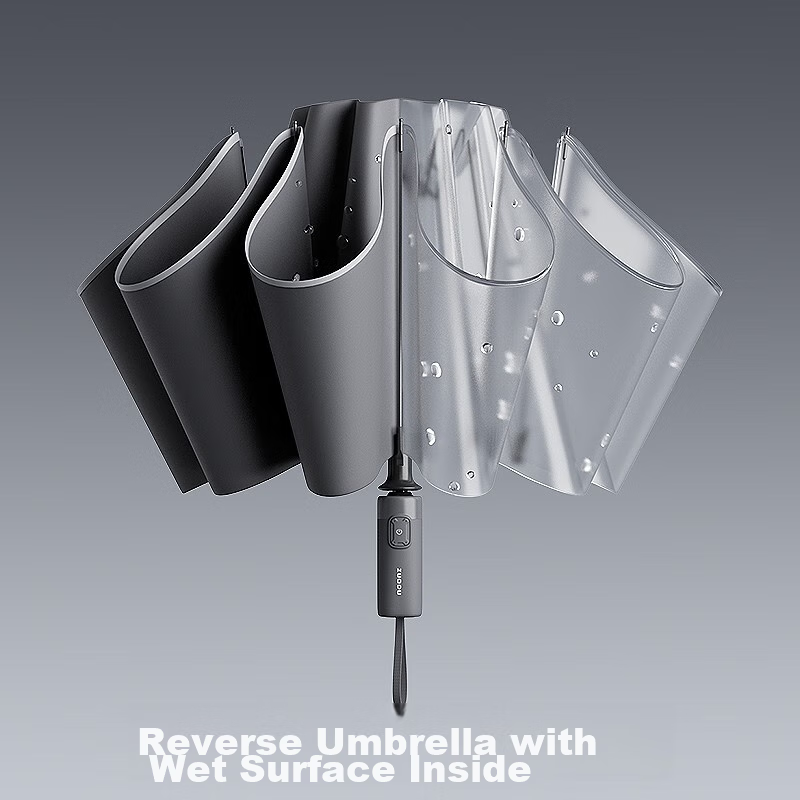 ZUODU Fully Automatic Three-Fold Reverse Umbrella, Extra Large, Thickened, Sturd...