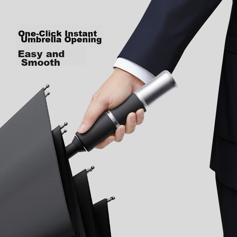 ZUODU Automatic Umbrella, Windproof Umbrella, Men's Long Handle Umbrella, Large...