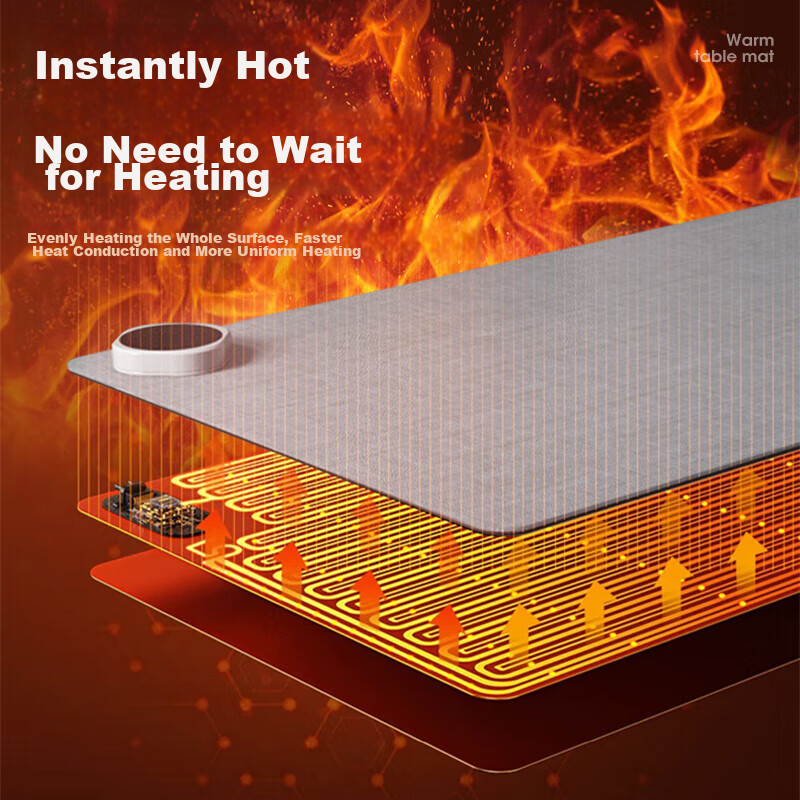 Jiashigao Heating Desk Pad, Mouse Heating Pad, Desktop Warm Pad, Extended And En...