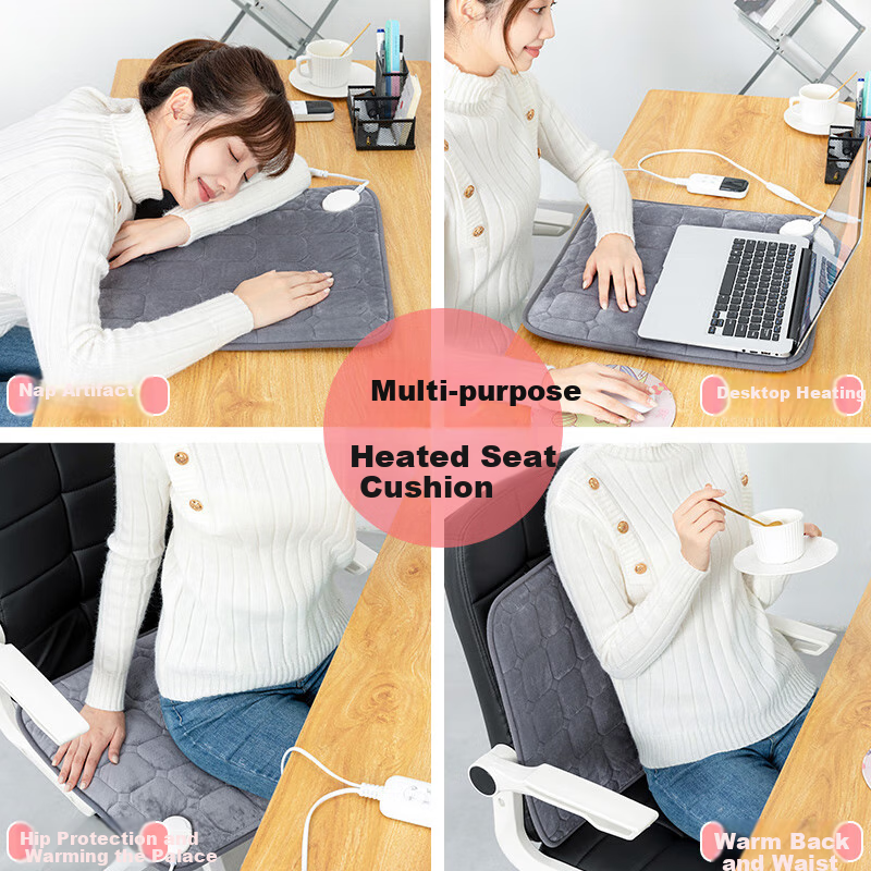 Jiashigao Heated Seat Cushion for Office Chair Home Winter Warm Electric Heated...