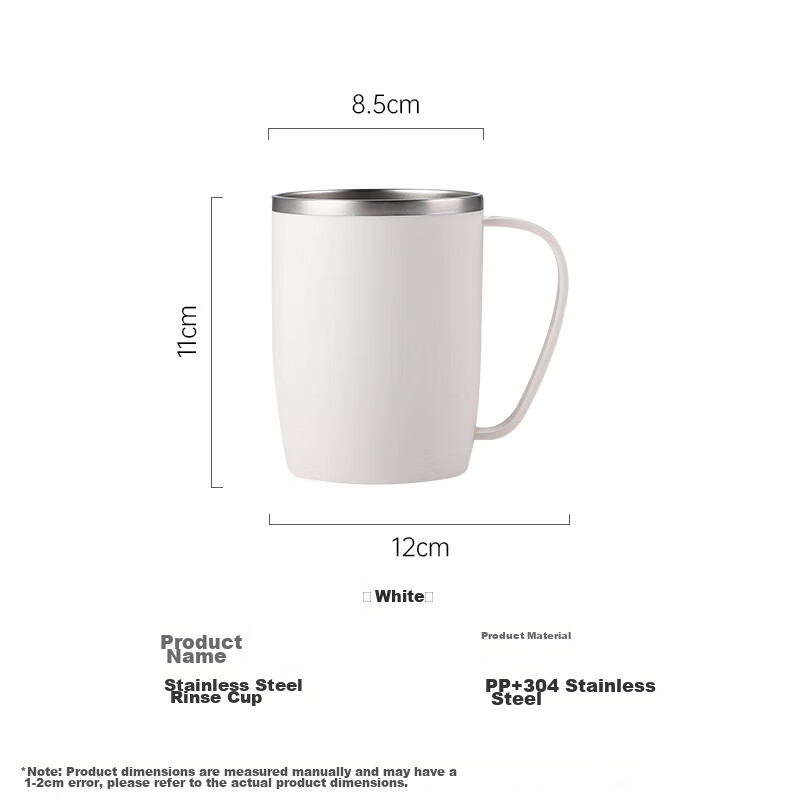 Jiebishi 304 Stainless Steel Mouthwash Cup, High-End Toothbrush Cup for Couples,...