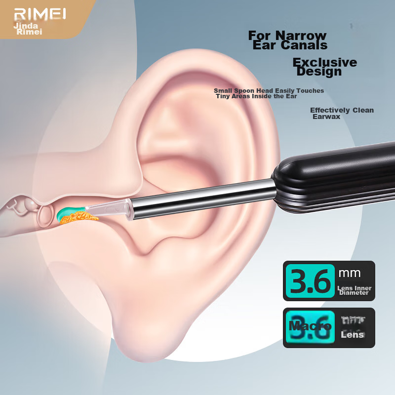 Jinda Rimei Ear Pick, Visual Ear Cleaning Tool, Wireless Connected, Light-Up, fo...