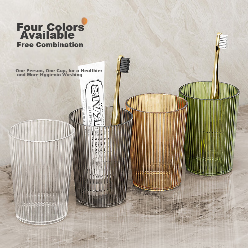 Jiadu Mouthwash Cup, Home Toothbrush Cup, Transparent Simple Tooth Mug, Toothbru...