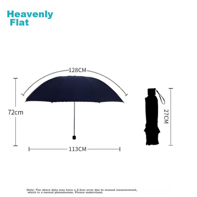 Paradise Sun Protection Umbrella, Three-Fold, Large And Reinforced, Dual-Use for...