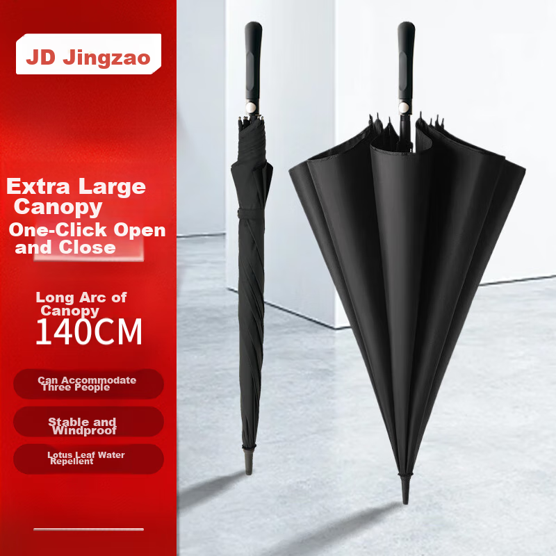 Jingzao Extra Large Umbrella, Long Handle, Automatic, Men's Straight Pole, Golf...
