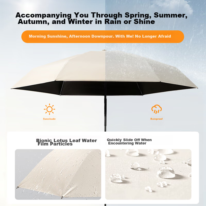 Wuhu Fully Automatic Sun And Rain Umbrella for Men And Women, UV Protection, Lar...