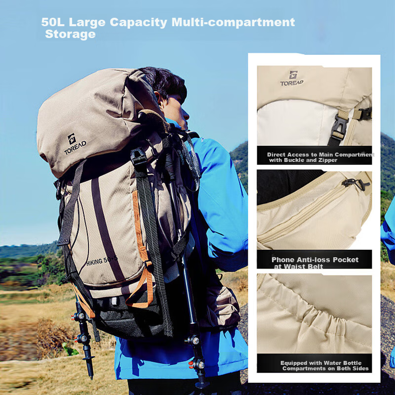 TOREAD Outdoor Mountaineering Backpack Travel Hiking Backpack Outdoor Mountainee...