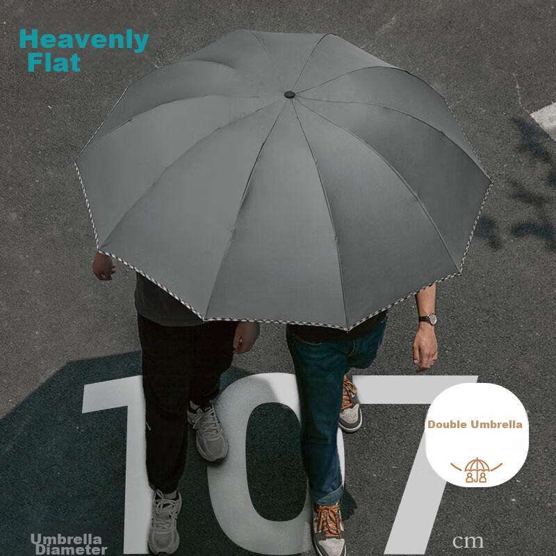 Paradise Large Folding Umbrella, Dual-Use for Rain And Shine, Business Umbrella...