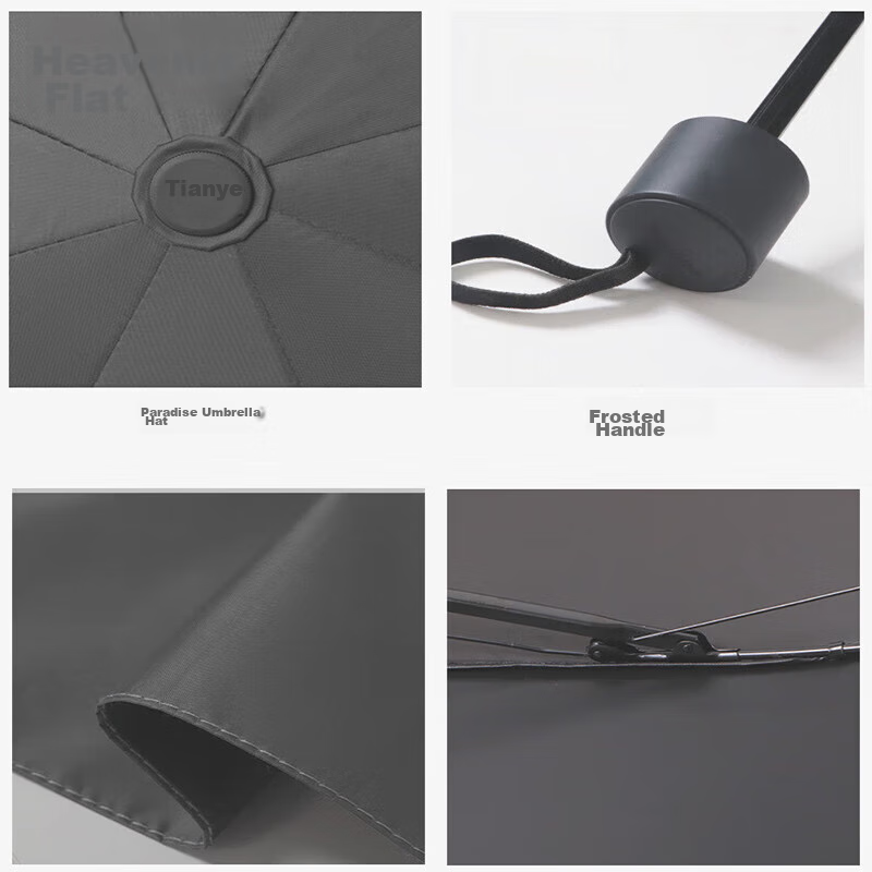 Paradise Double-Person Umbrella, Three-Fold, Sun Protection, Large Anti-Wind Bla...