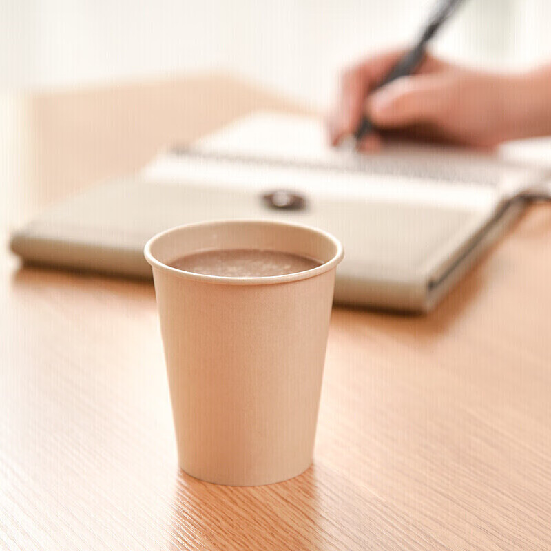 BaiCaoYuan Disposable Paper Cups 245ml Thickened 1000pcs per Box 9oz Bamboo Pulp...