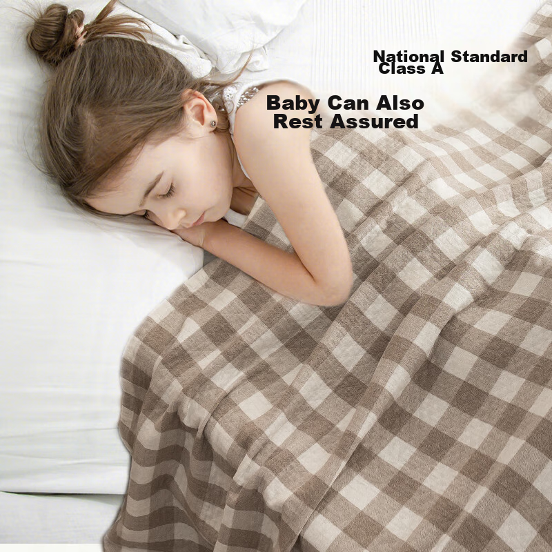 Jingzao Pure Cotton Gauze Blanket, 100% Cotton Machine Washable Towel Blanket, C...