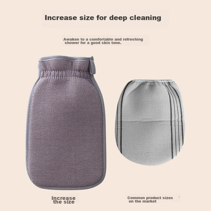 Jingzao Bath Scrubber Set for Men And Women, Bath Towel, Exfoliating Glove, Back...