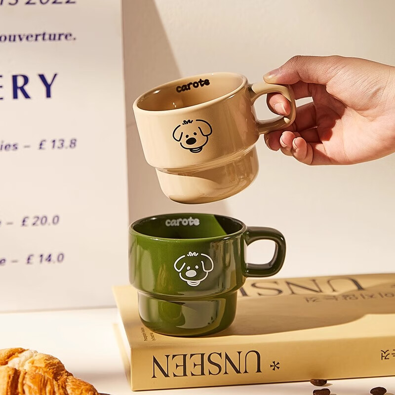 CARTE Ceramic Mug with Handle, Gift for Women And Couples, Office And Home Use,...