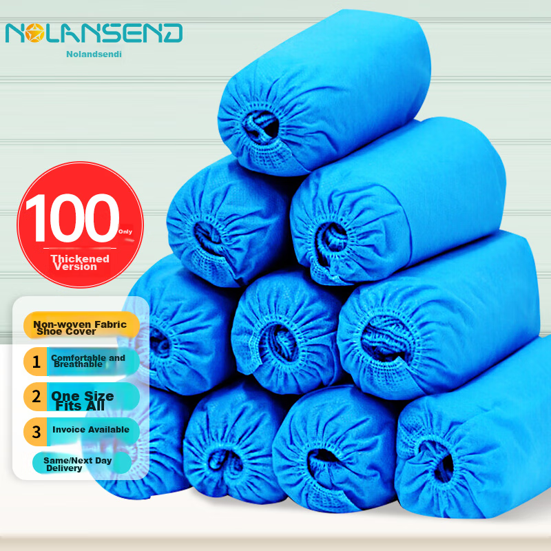 Nuolanshendi Non-Woven Shoe Covers, Indoor Breathable Dust-Proof Foot Covers, Di...