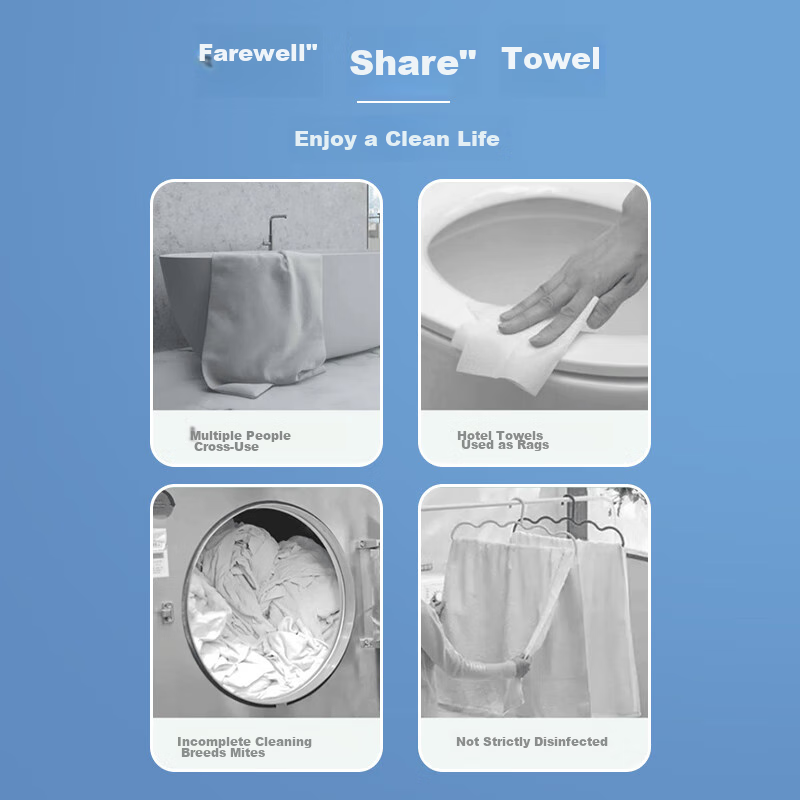 Mian Mingyi Travel Disposable Bath Towels, 10 Pieces, Thickened And Enlarged, Pe...