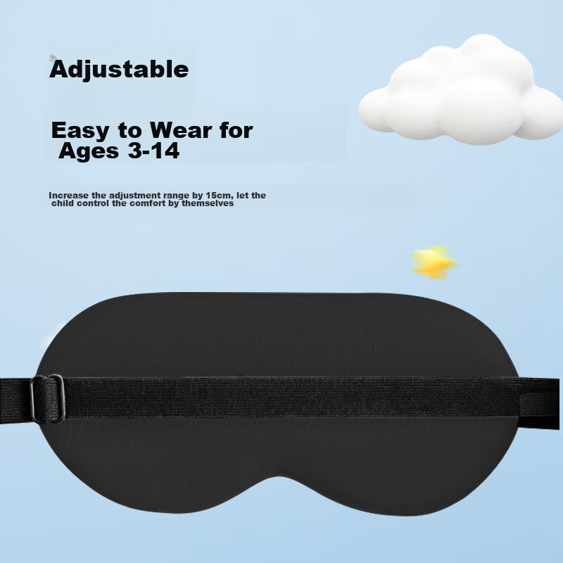 TA Children's Silk Eye Mask, Mulberry Silk, Student Sleep, Sun Protection, Light...