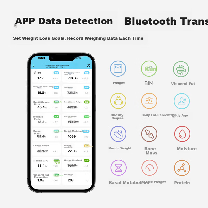 AUX Body Weight Scale Body Fat Scale Household Dormitory Human Body Small Electr...