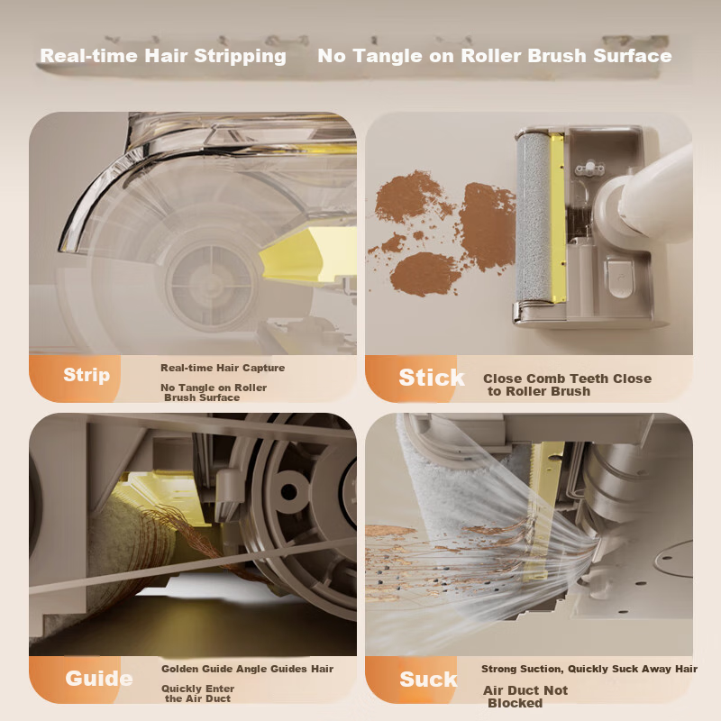 SUPOR Ultra-thin 180° Flat Lying Floor Washing Machine Household Washing and Suc...