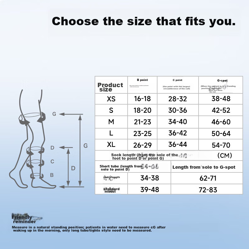 Zhende Medical Varicose Vein Compression Stockings, Level 2 Short Open-Toe Style...