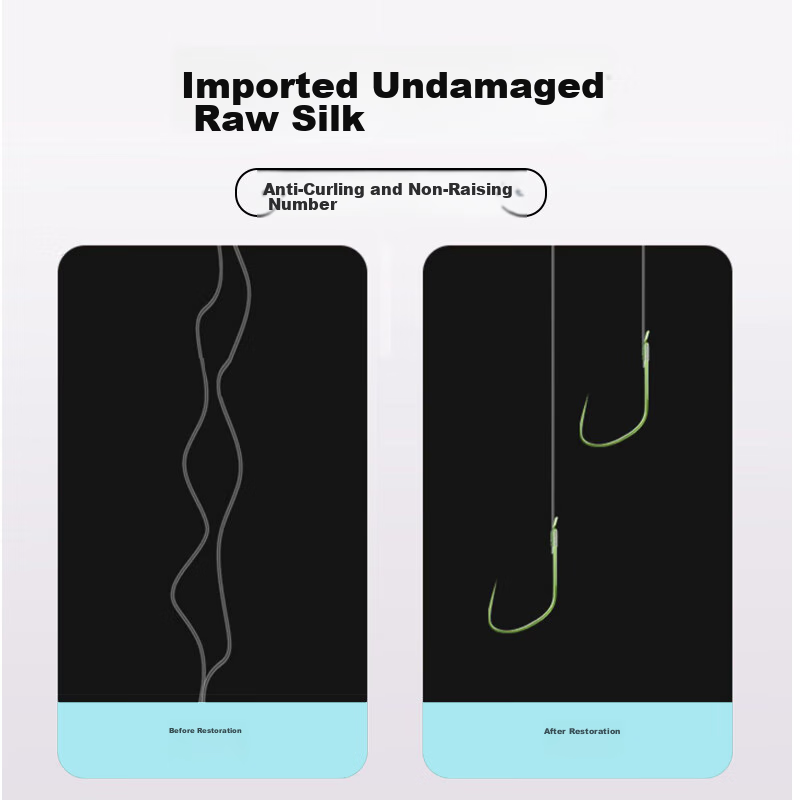 Fishing Prince Double Hook Wolf Tooth Competition Black Pit Anti-Tangle Complete...