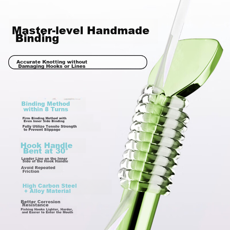 Fishing Prince Double Hook Wolf Tooth Competition Black Pit Anti-Tangle Complete...