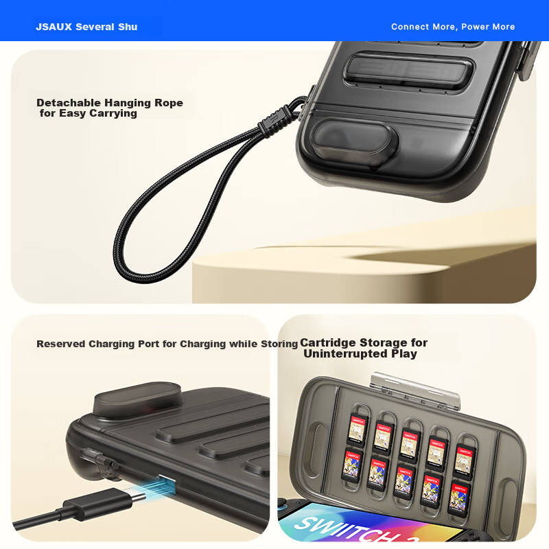 JSAUX Jiusuo Switch 2 Protective Case, Transparent Full Coverage Shell, Suitable...